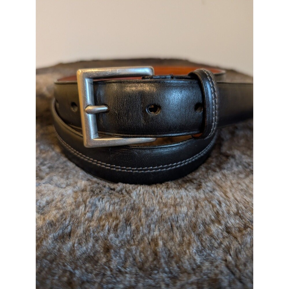 Coach Leather Belt Men's 34 Black Made in Italy 3885 Luxury Office Casual Formal
